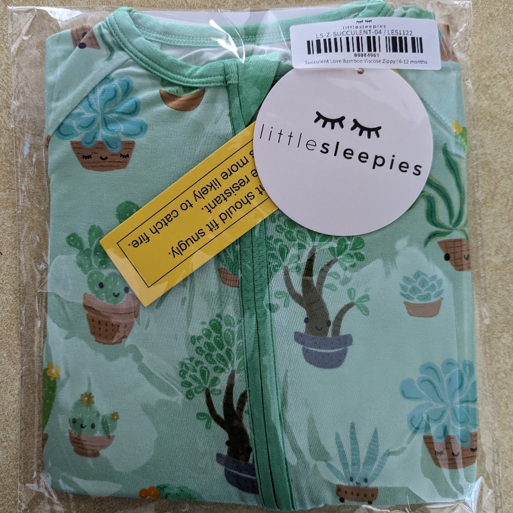 6-12 Succulent Love Zippy Little Sleepies